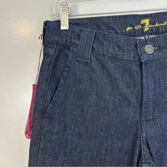 NWT 7 For All Mankind Blue Denim Flare Boot Cut Jeans Size 28 - Picture 3 of 12